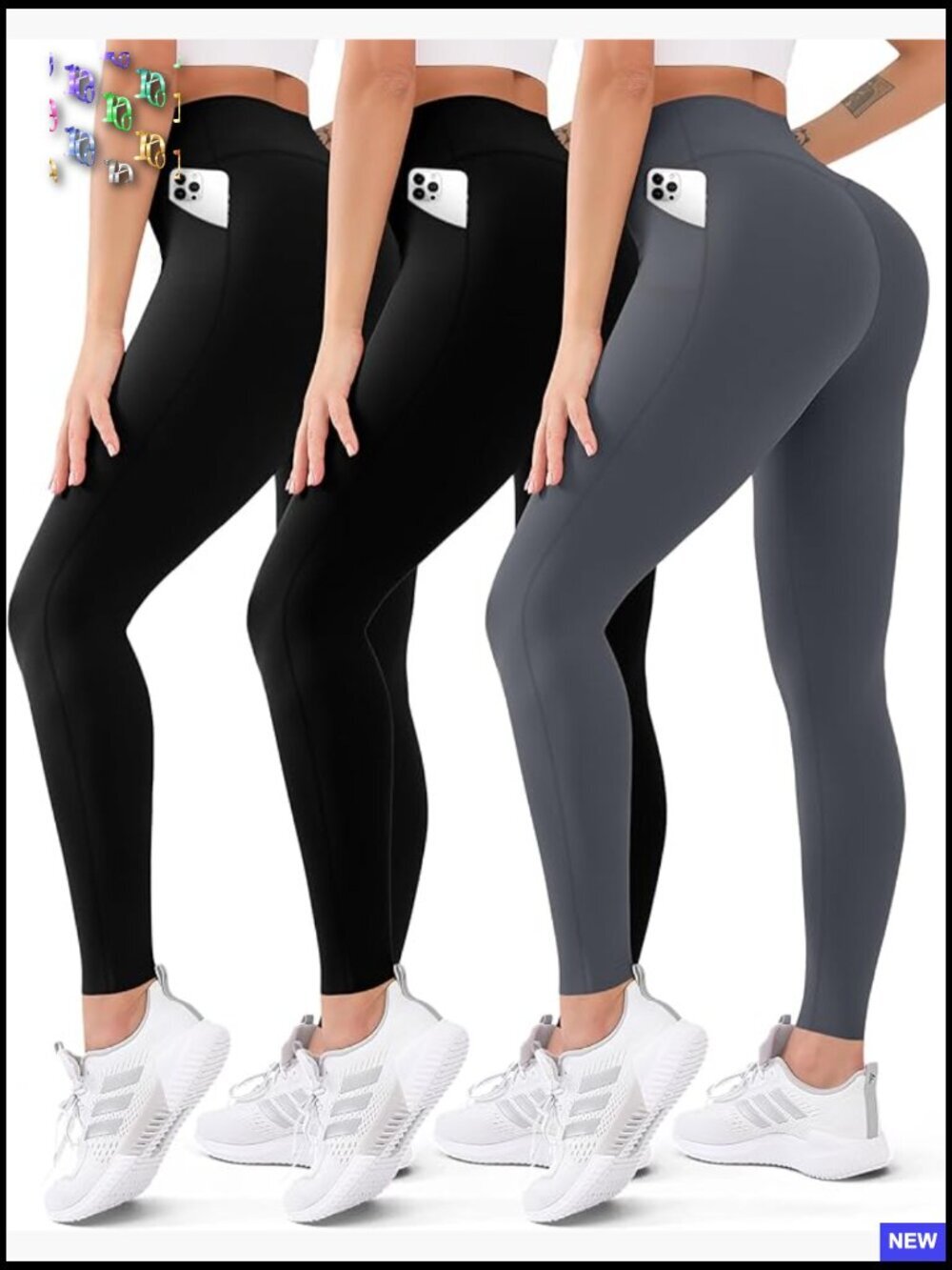 High Waisted Leggings Butt Lift Tummy Control Yoga Pants Non See-Through